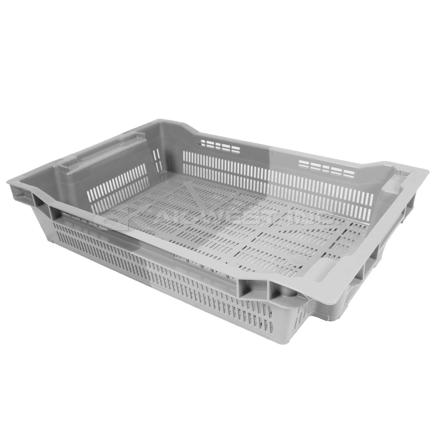 Grey, 24" x 16" x 4", Vented Bi-Colour Stack and Nest Container, AC11020