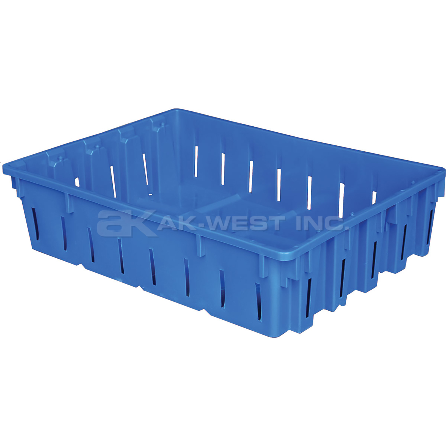 Blue, 19" x 14" x 5", Stack and Nest Tray