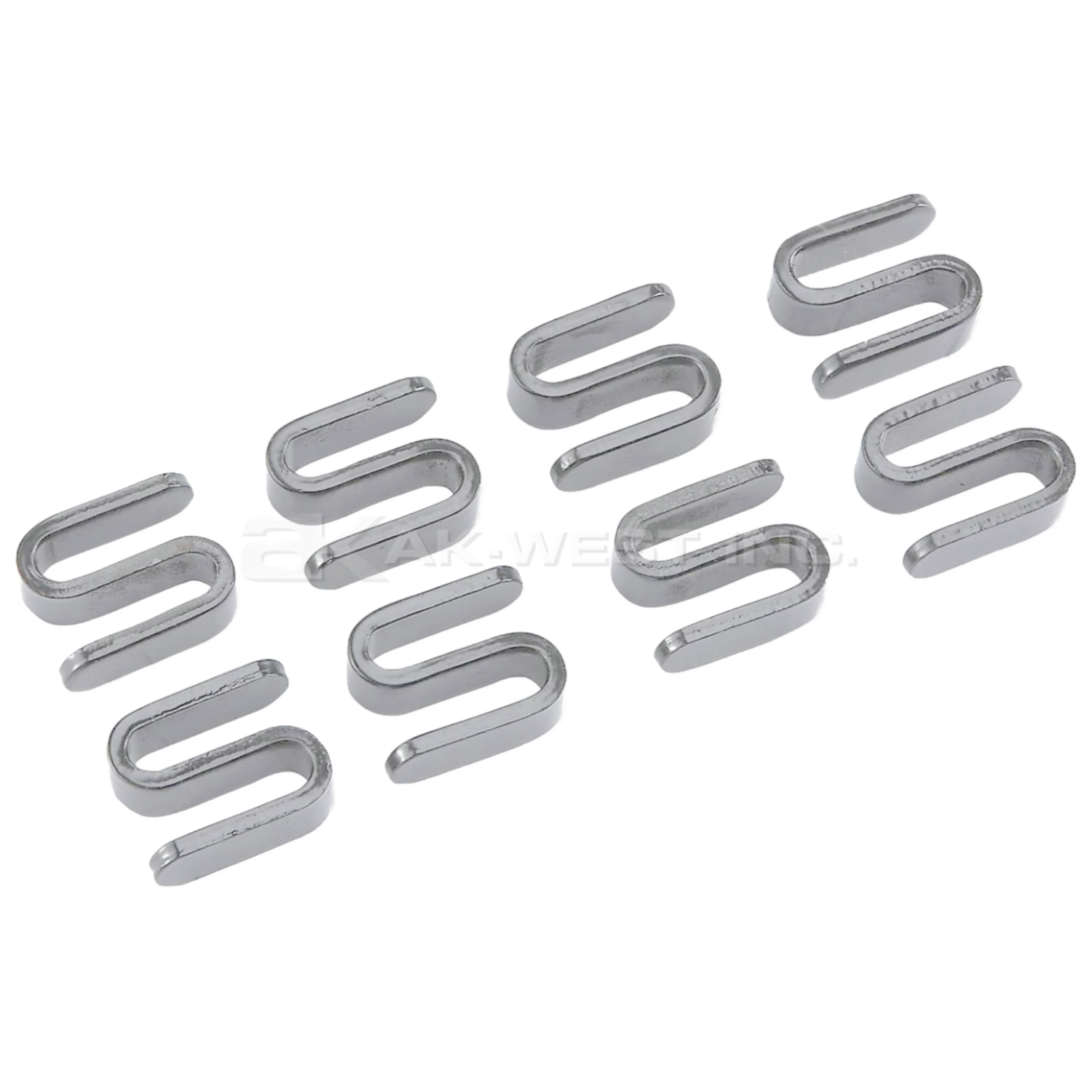 Grey, S-Hooks (Package of 8)