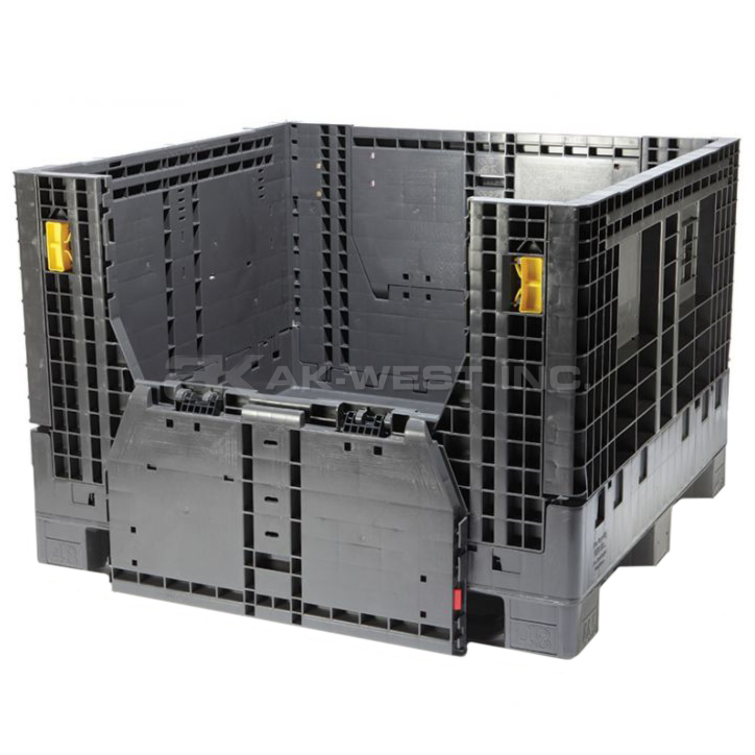 Black, 48" x 45" x 34", Collapsible, 2 Gates, 1800lbs Cap.