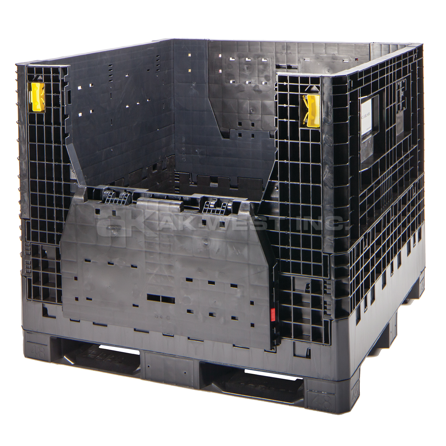 Black, 48" x 45" x 50", Collapsible, 2 Gates, 1800lbs Cap.