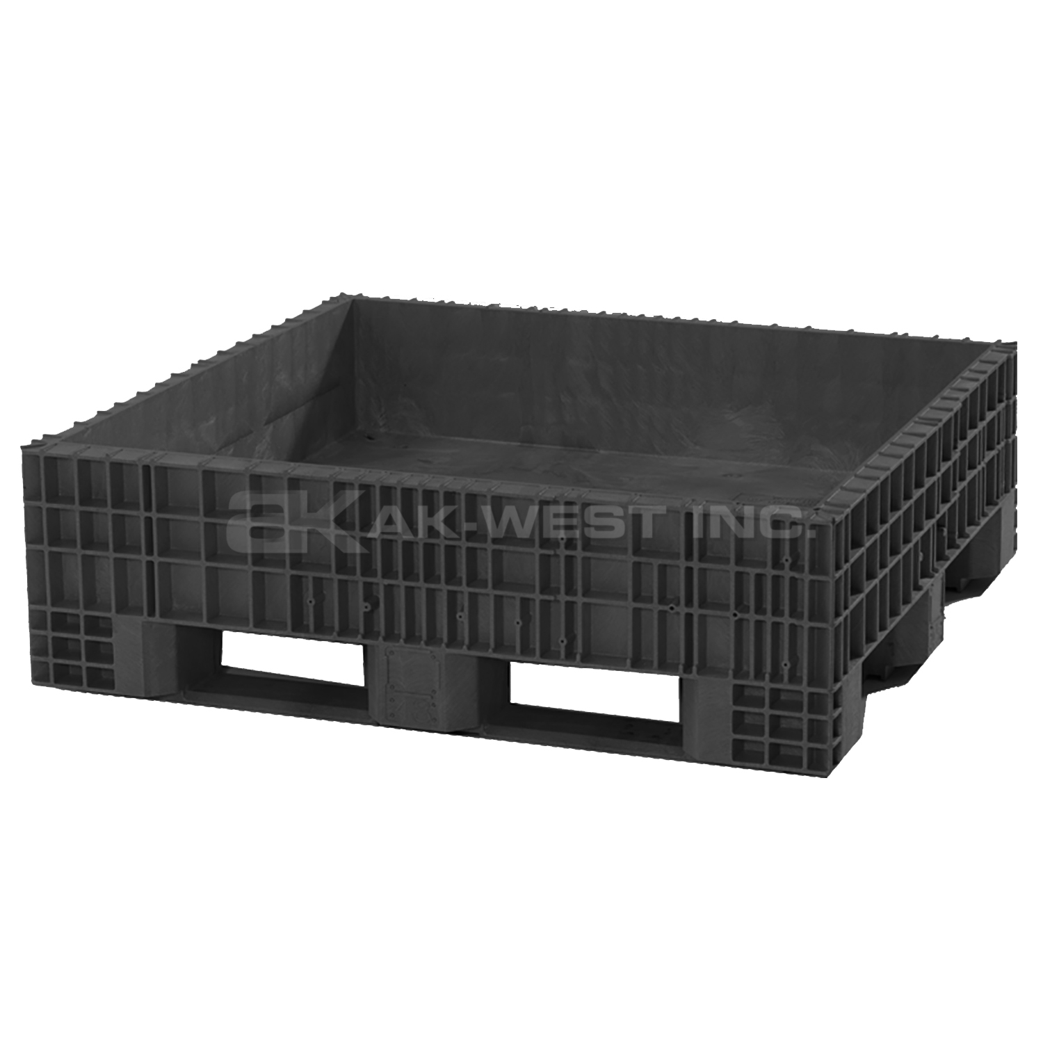 Black, 48" x 45" x 15" Fixed Wall, 700lbs Cap., Bulk Box