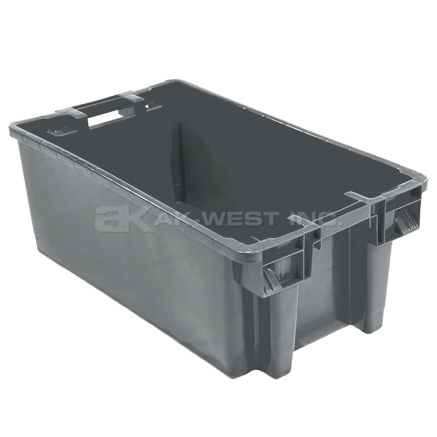 Grey, 31" x 18" x 12", Heavy Duty Stack and Nest Container