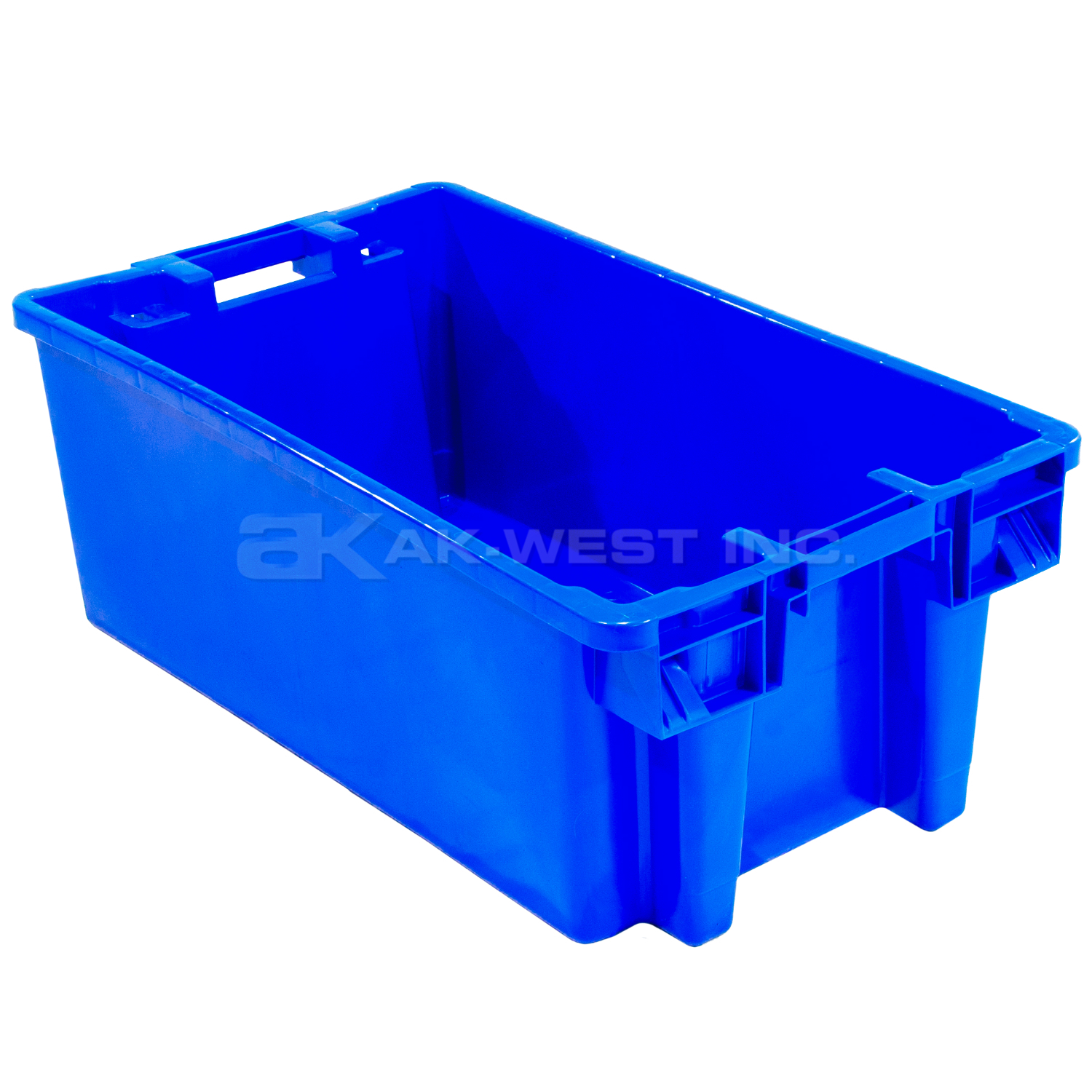 Blue, 31" x 18" x 12", Heavy Duty Stack and Nest Container