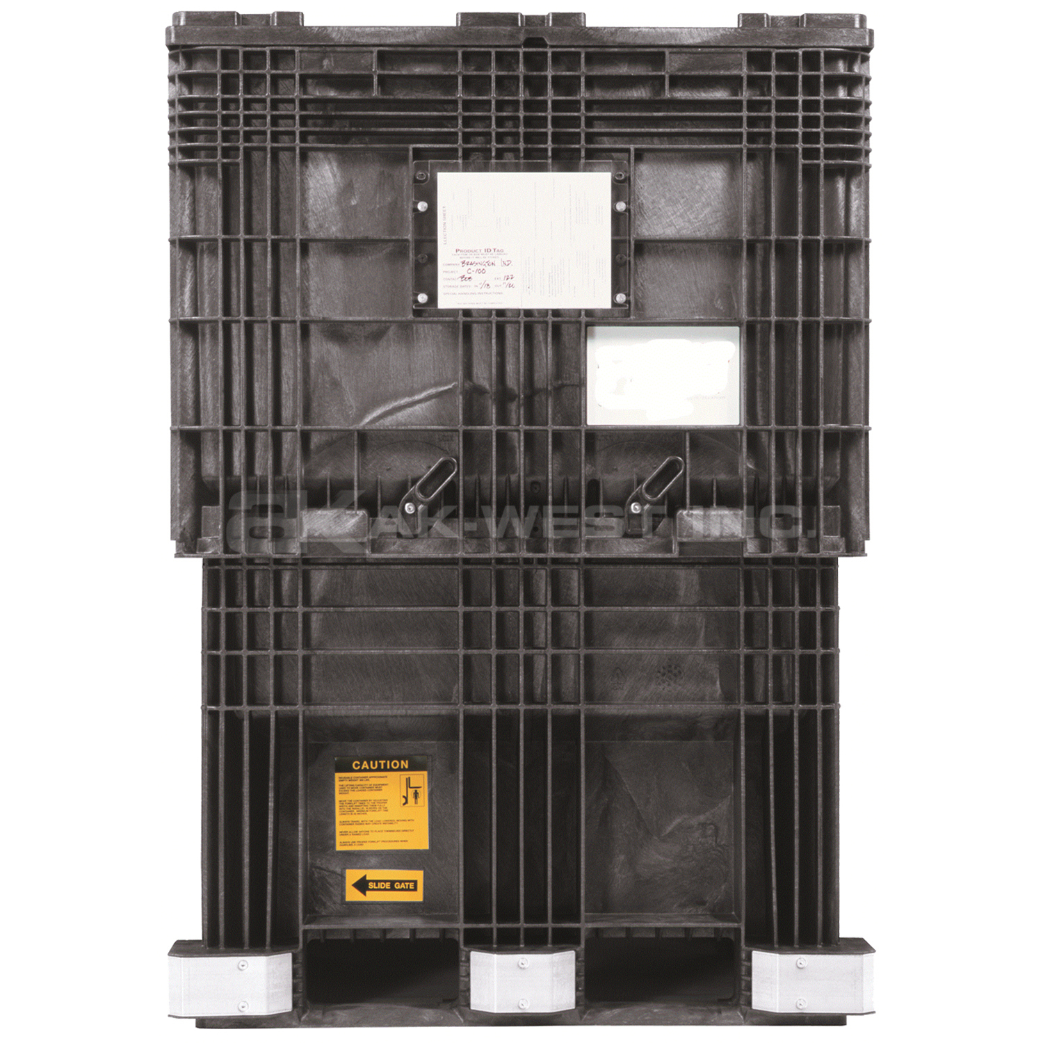 Black, 56" x 45" x 64", CenterFlow w/ Lid, Extension Ring, 2800lbs Cap.