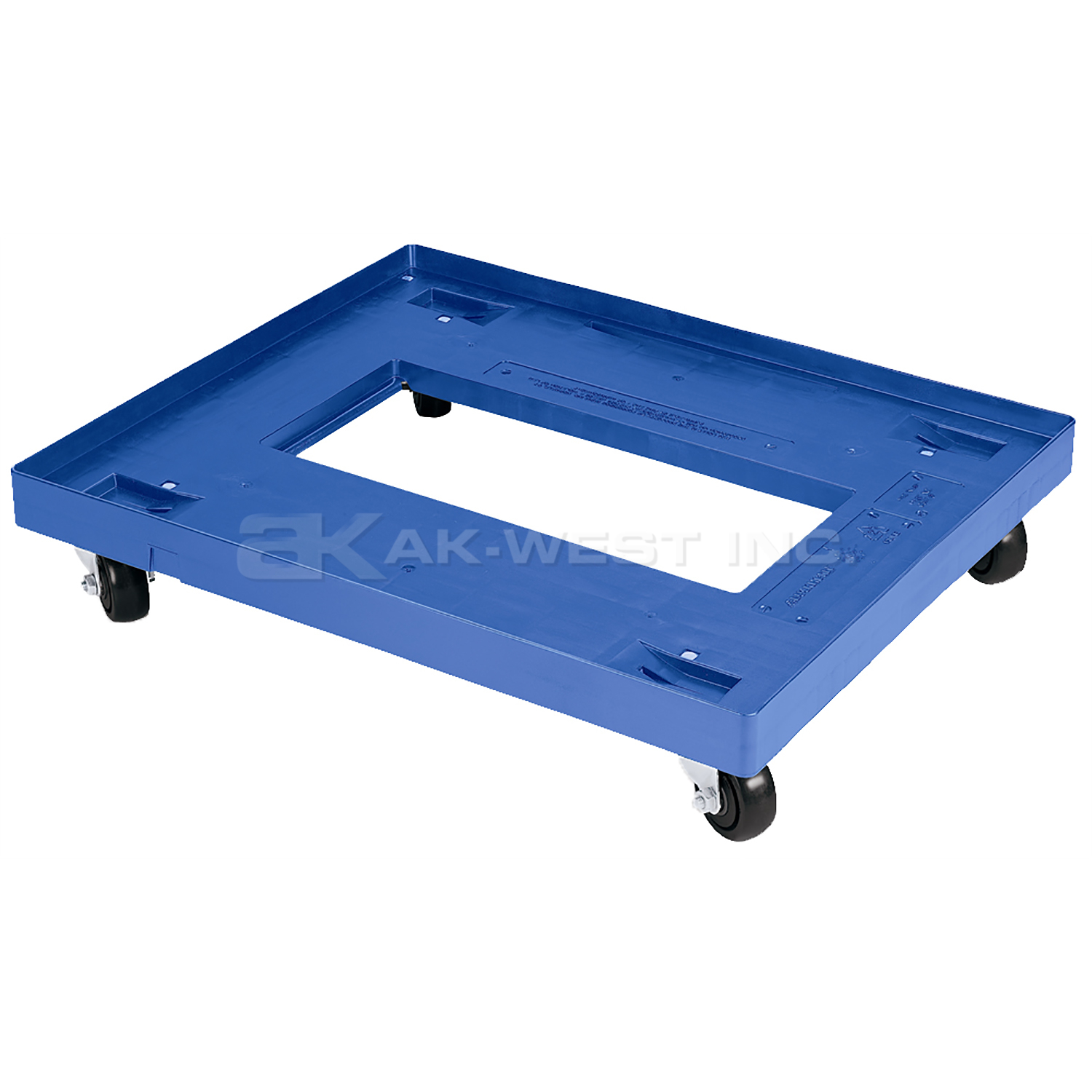 Blue, 28" x 23" x 5", Multi-Purpose Tray Plastic Dolly