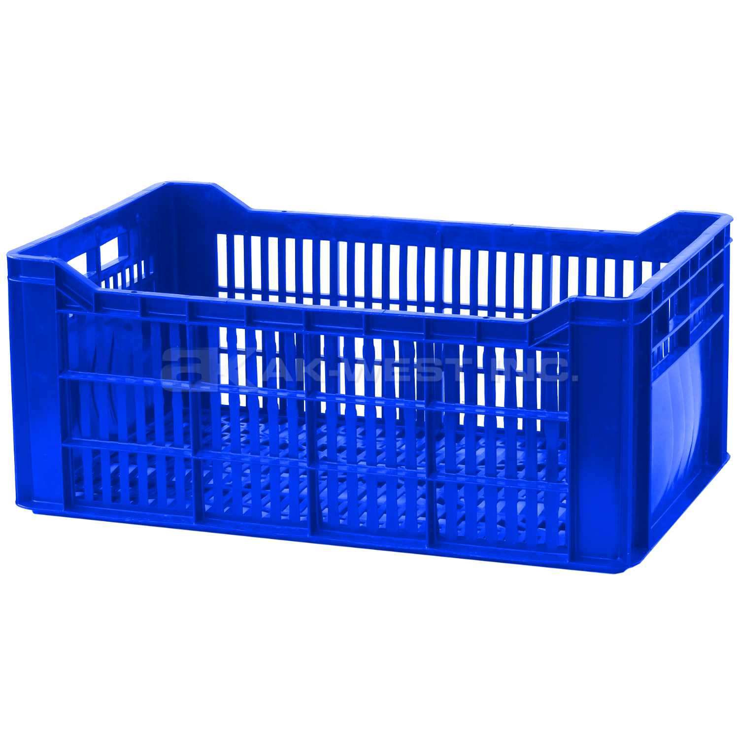 Blue, 19"L x 12"W x 8"H Vented Multi-Use Fruit, Vegetable and Shellfish Container