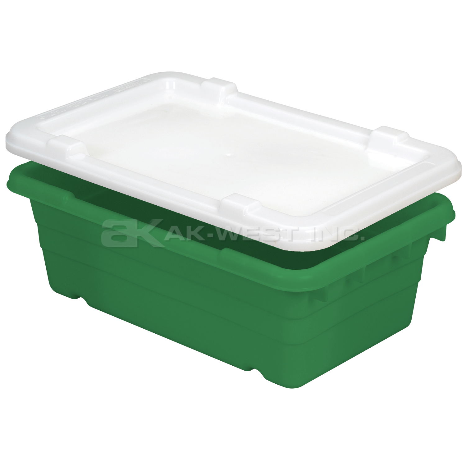 Green, 25" x 16" x 9", Jumbo Lug Cross Stack and Nest Container