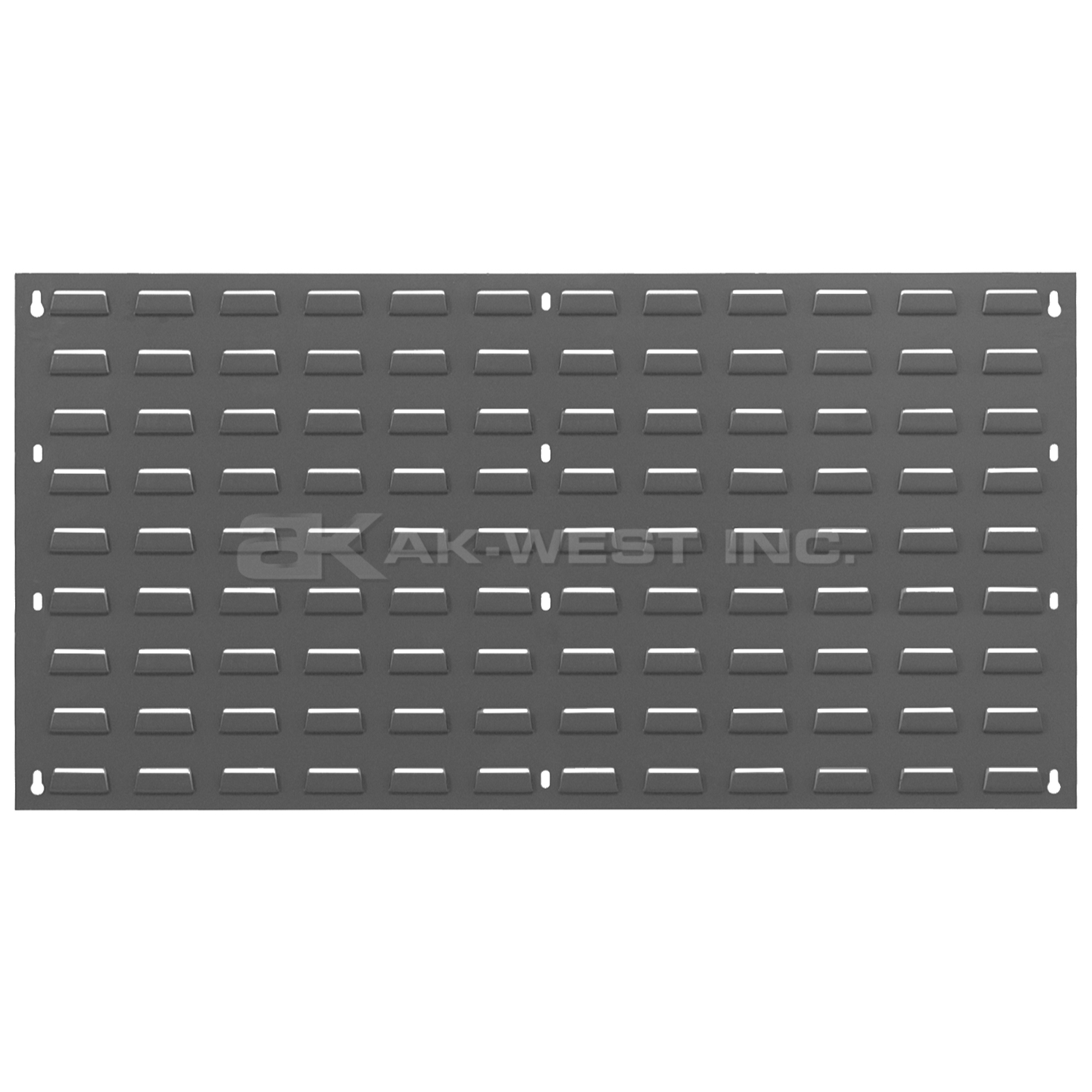 Grey, 36"W x 19"H Louvered Wall Panel