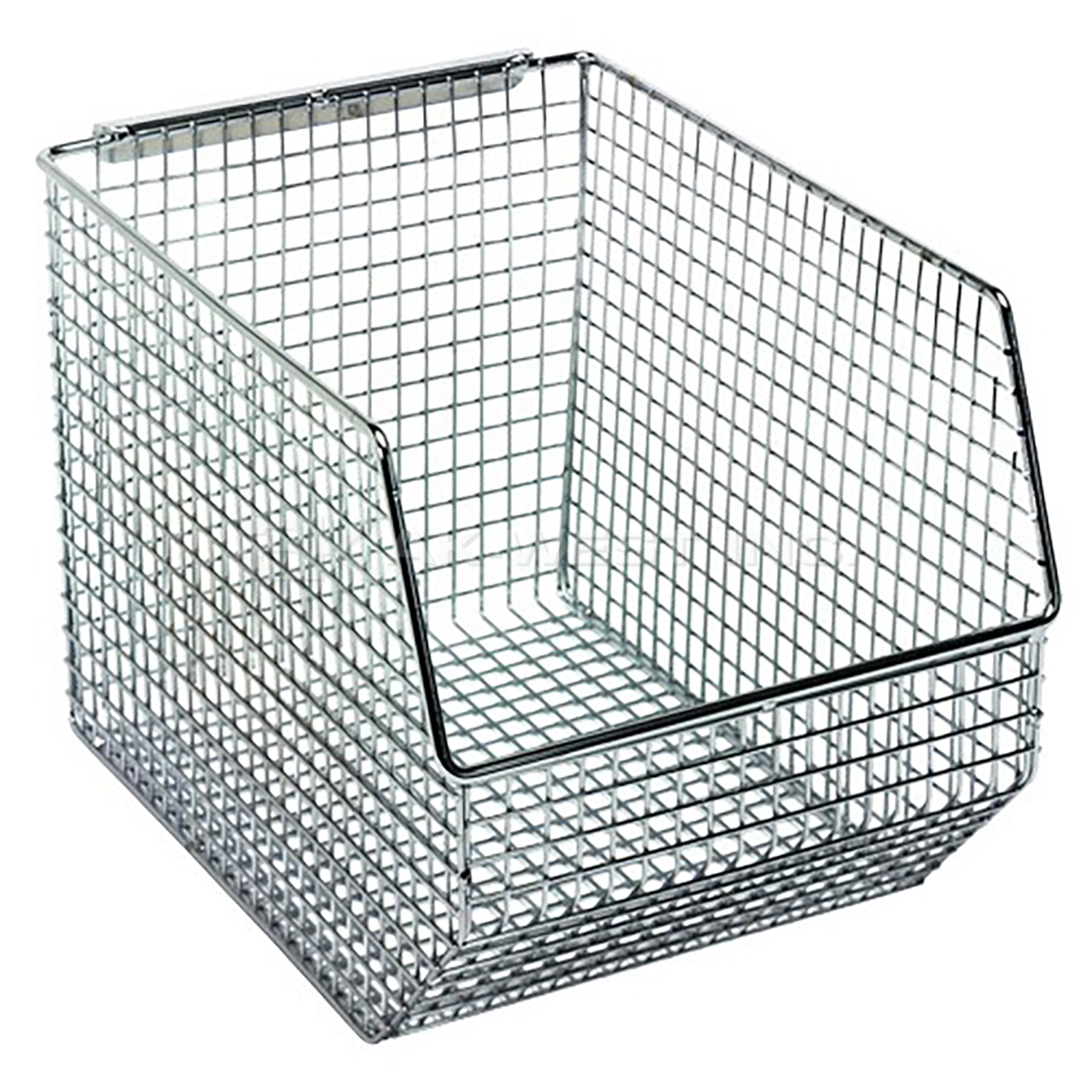 Chrome, 10-1/2" x 8" x 7" Mesh Hanging and Stacking Bin (10 Per Carton)
