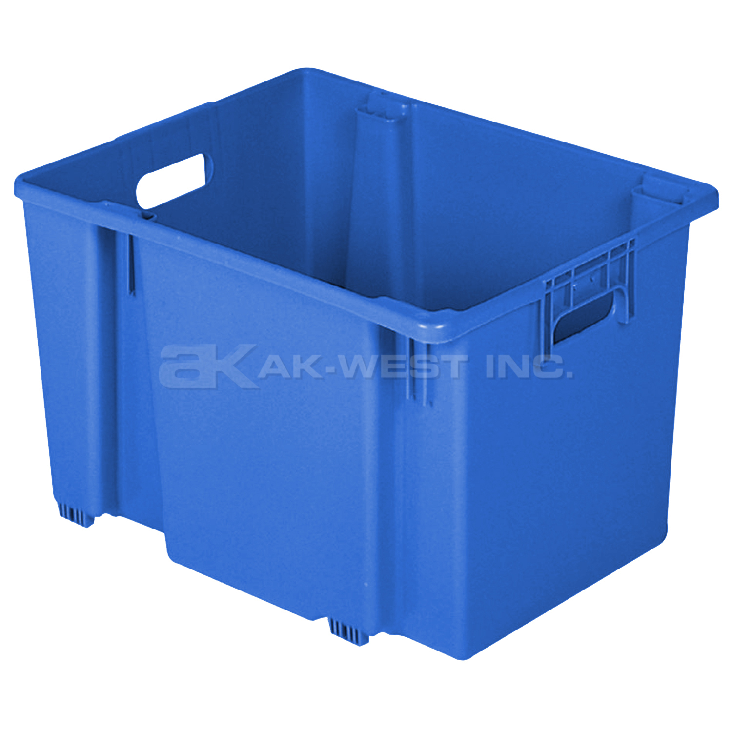 Blue, 20" x 16" x 12", Solid Stack and Nest Container, (Alt. M/N: 18-610)
