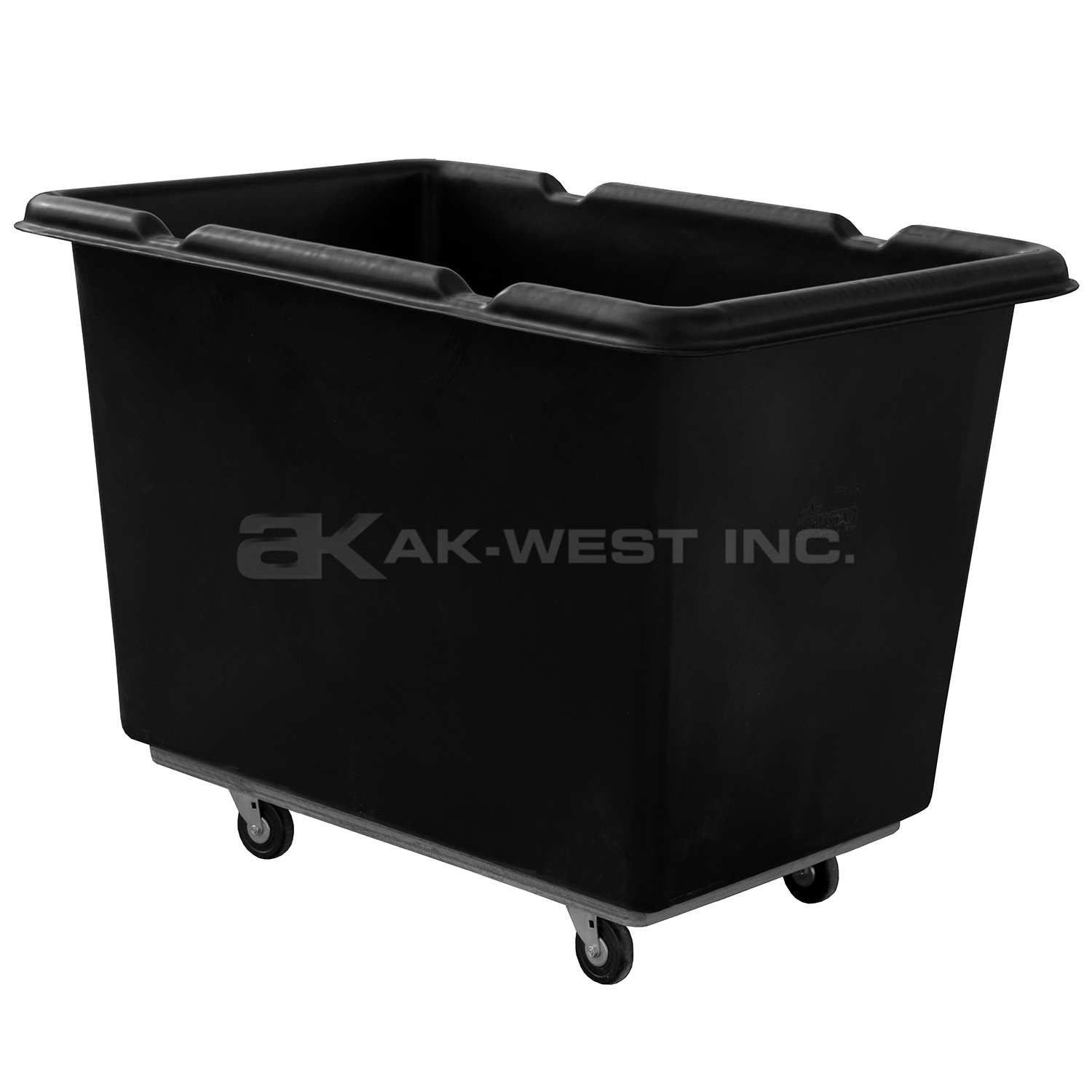 Black, 39" x 27" x 29", 3" All Swivel Corner Casters,  10 Bu. / 12 Cu. Ft., 200lb Cap., Econocart