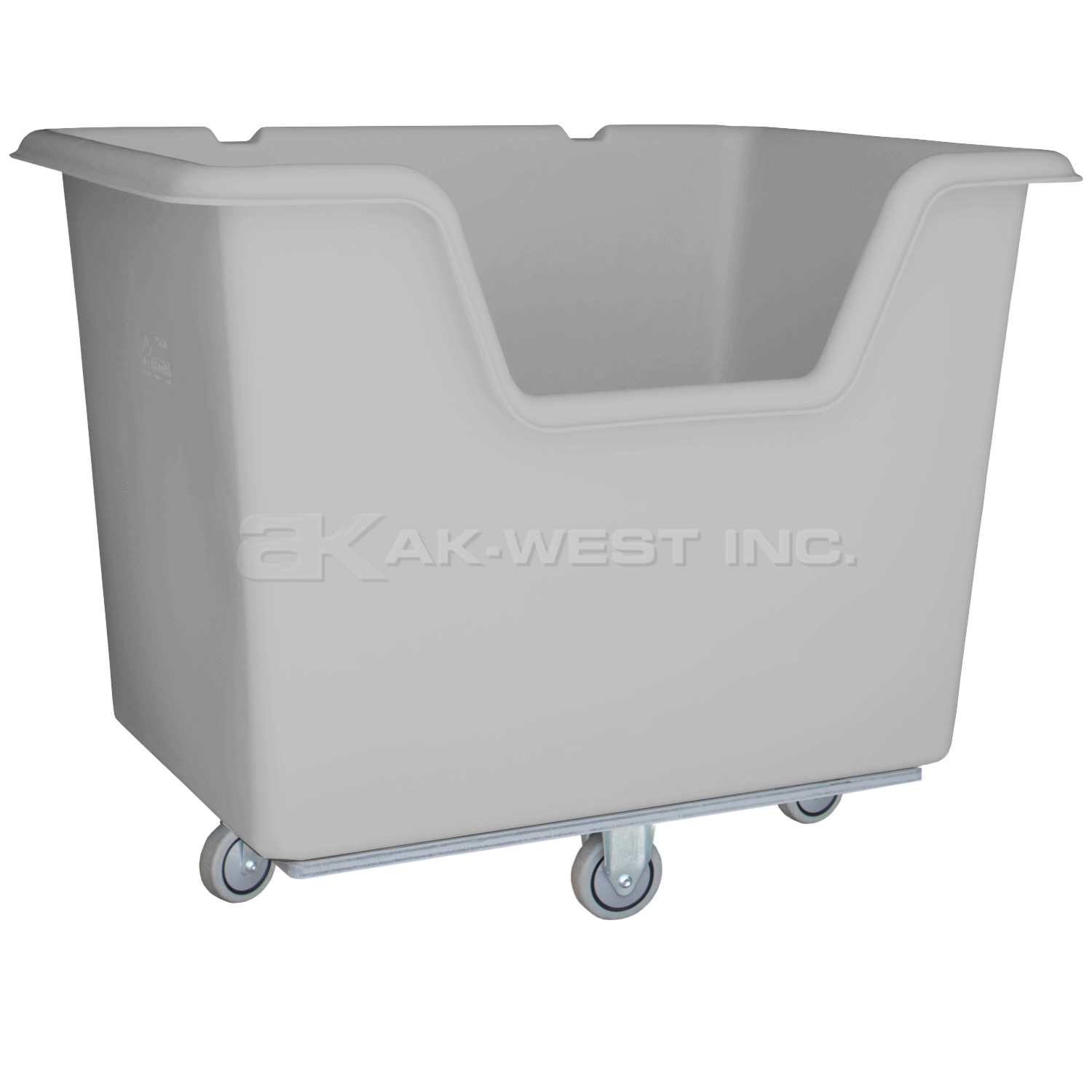 Grey, 43" x 31" x 36", 4" Diamond Casters,  16 Bu. / 19 Cu. Ft., 800lb Cap., Easy Access Starcart