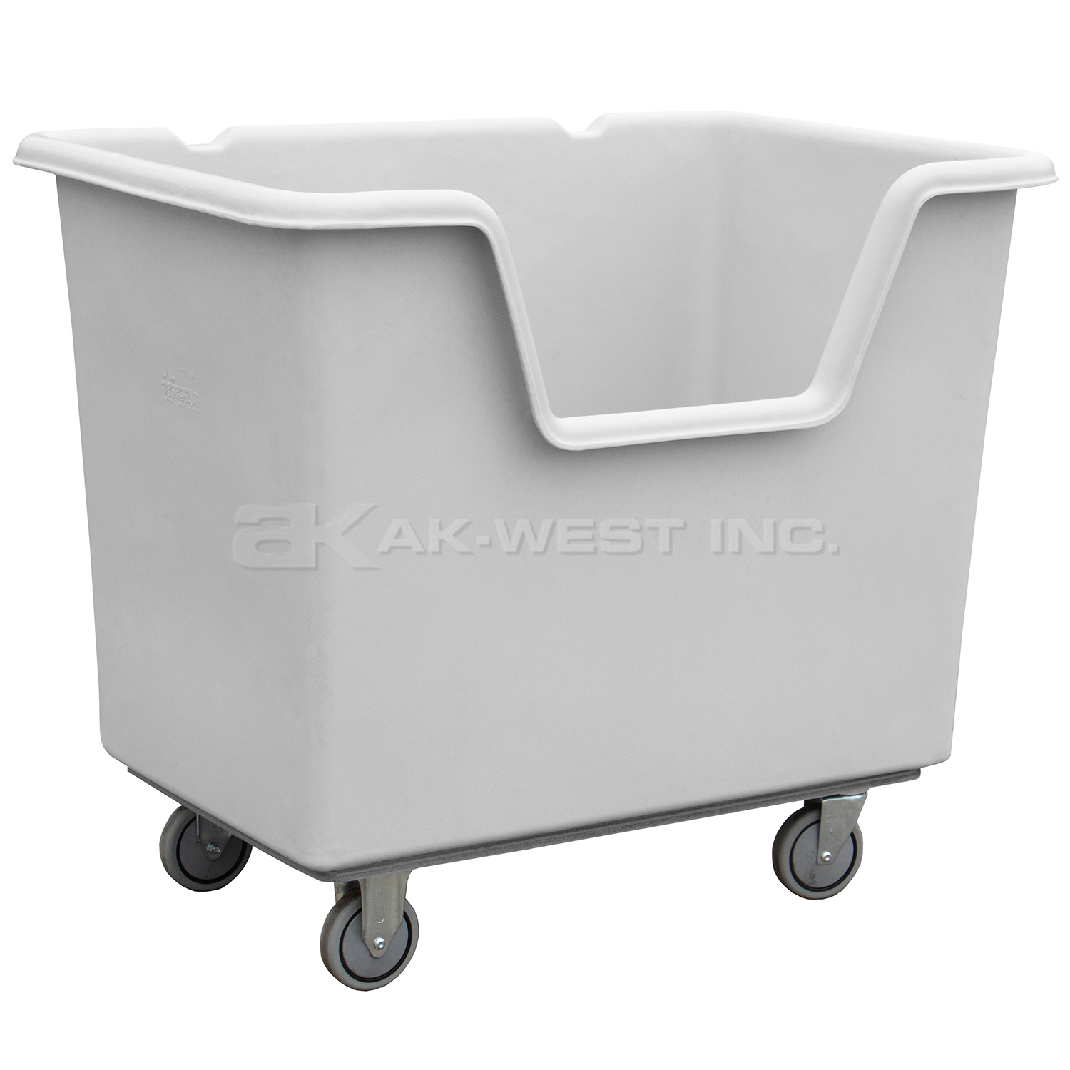 Grey, 46" x 31" x 39", 5" Corner Casters,  18 Bu. / 21 Cu. Ft., 900lb Cap., Easy Access Starcart