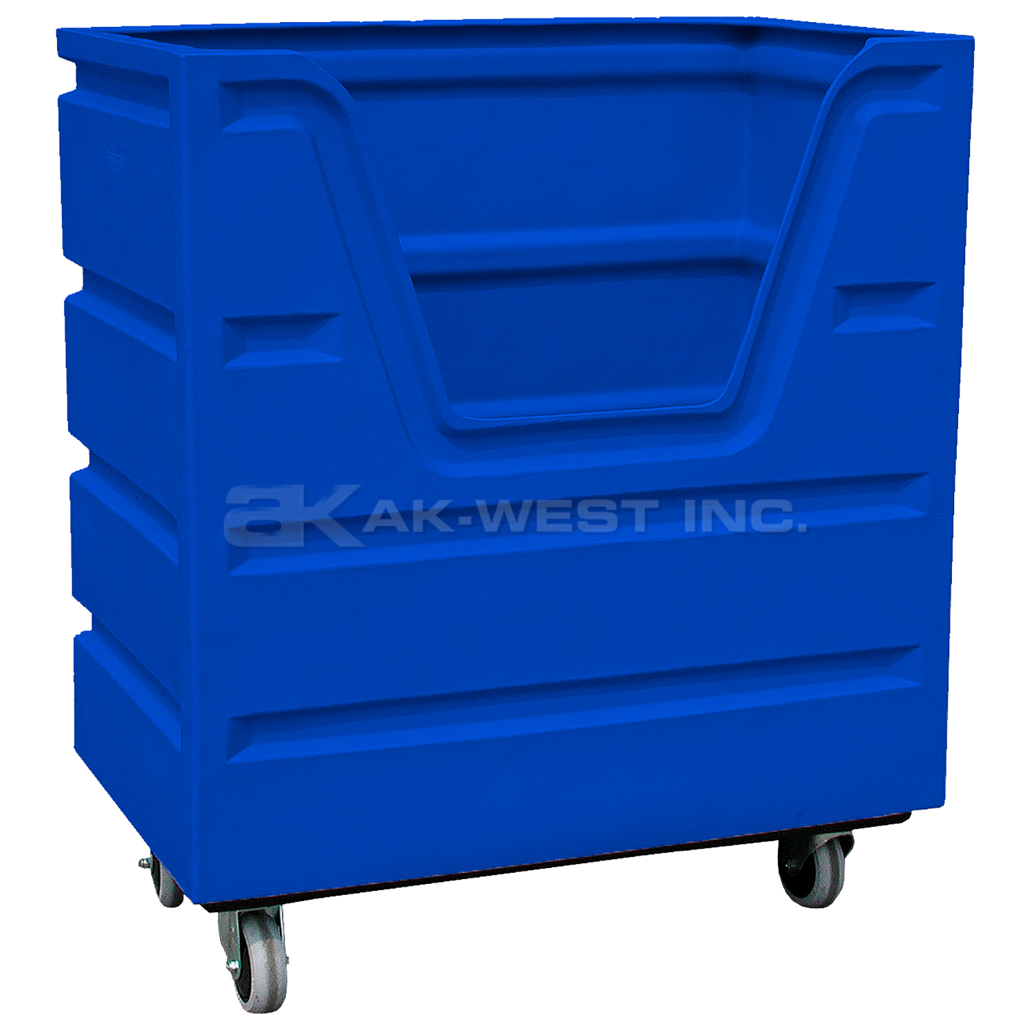 Blue, 48" x 28" x 55", 6" Corner Casters, 30 Bu. / 37 Cu. Ft., 1000lb Cap., Bulk Handling Starcart