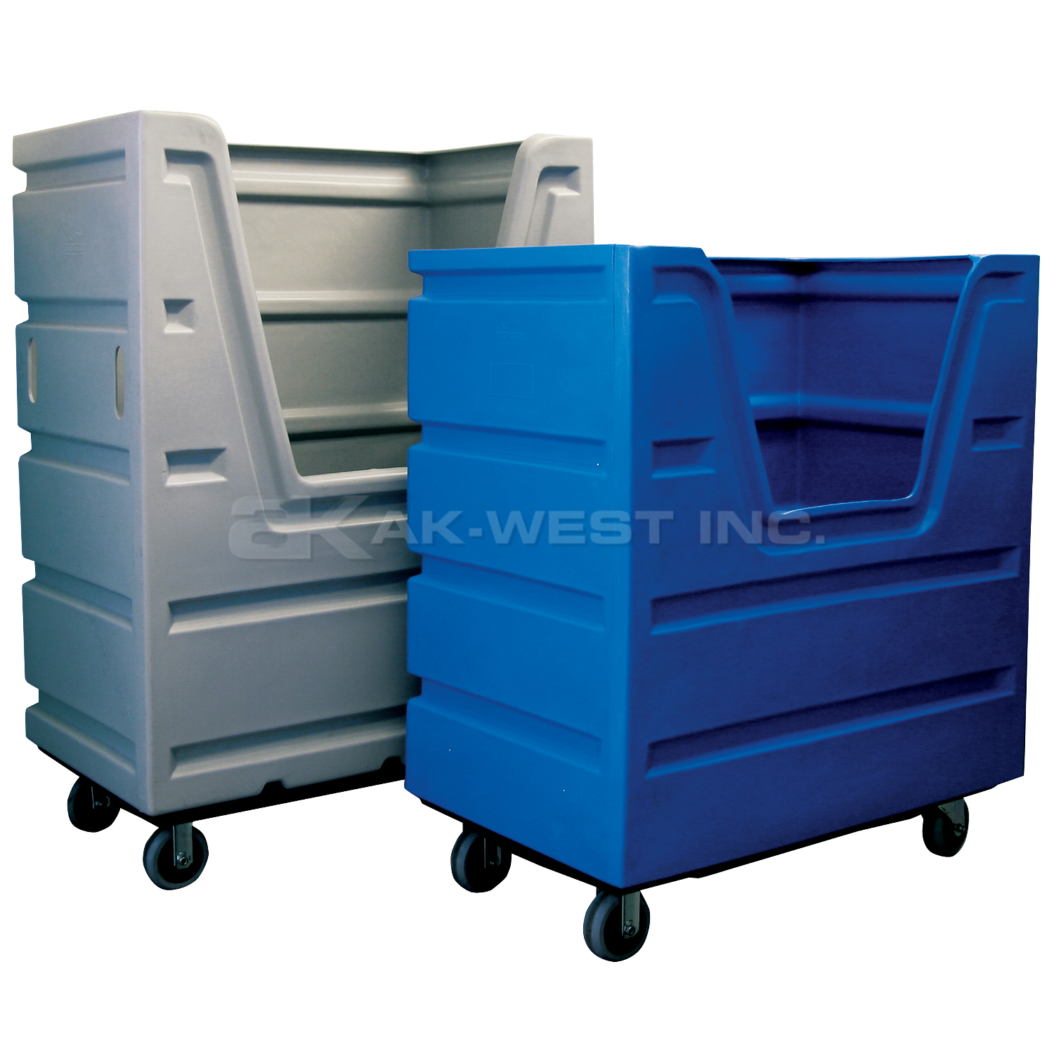 Grey, 48" x 28" x 55", 6" Corner Casters, 30 Bu. / 37 Cu. Ft., 1000lb Cap., Bulk Handling Starcart
