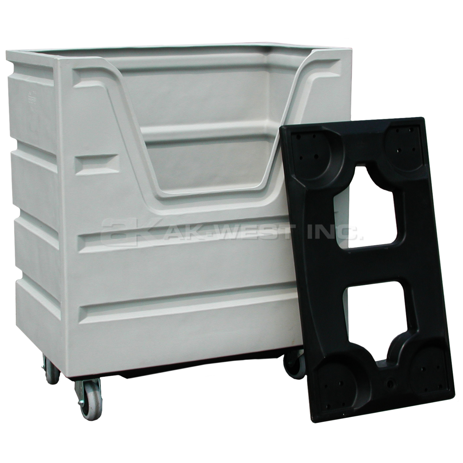 Grey, 48" x 28" x 55", 6" Corner Casters, 30 Bu. / 37 Cu. Ft., 1000lb Cap., Bulk Handling Starcart