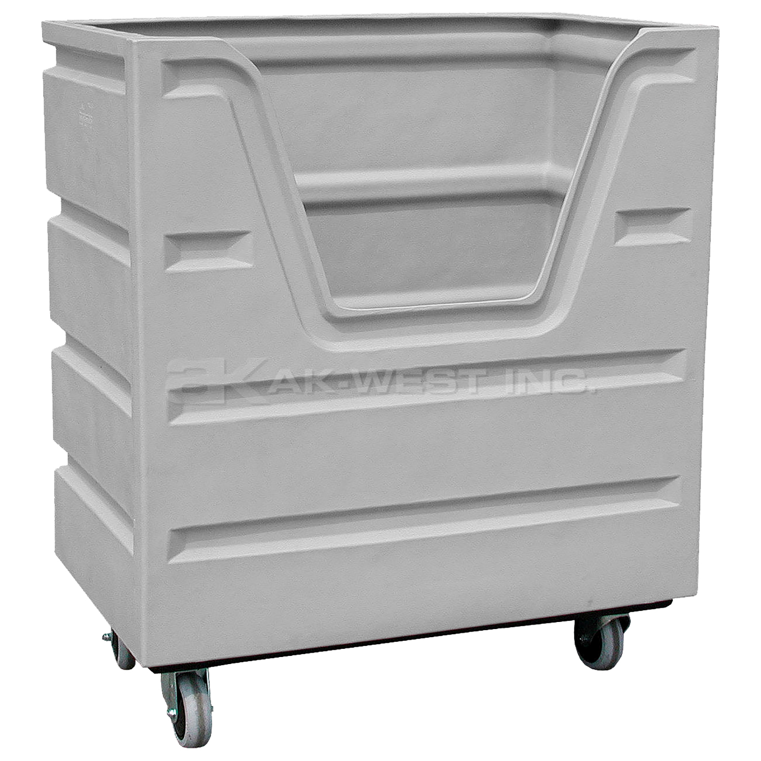 Grey, 48" x 28" x 55", 6" Corner Casters, 30 Bu. / 37 Cu. Ft., 1000lb Cap., Bulk Handling Starcart