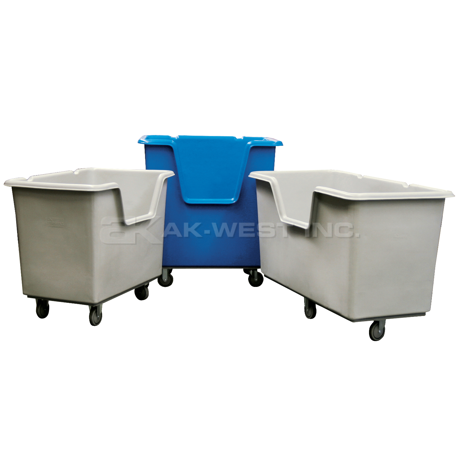 Grey, 63" x 31" x 39", 5" Corner Casters,  21 Bu. / 24 Cu. Ft., 900lb Cap., Easy Access Starcart