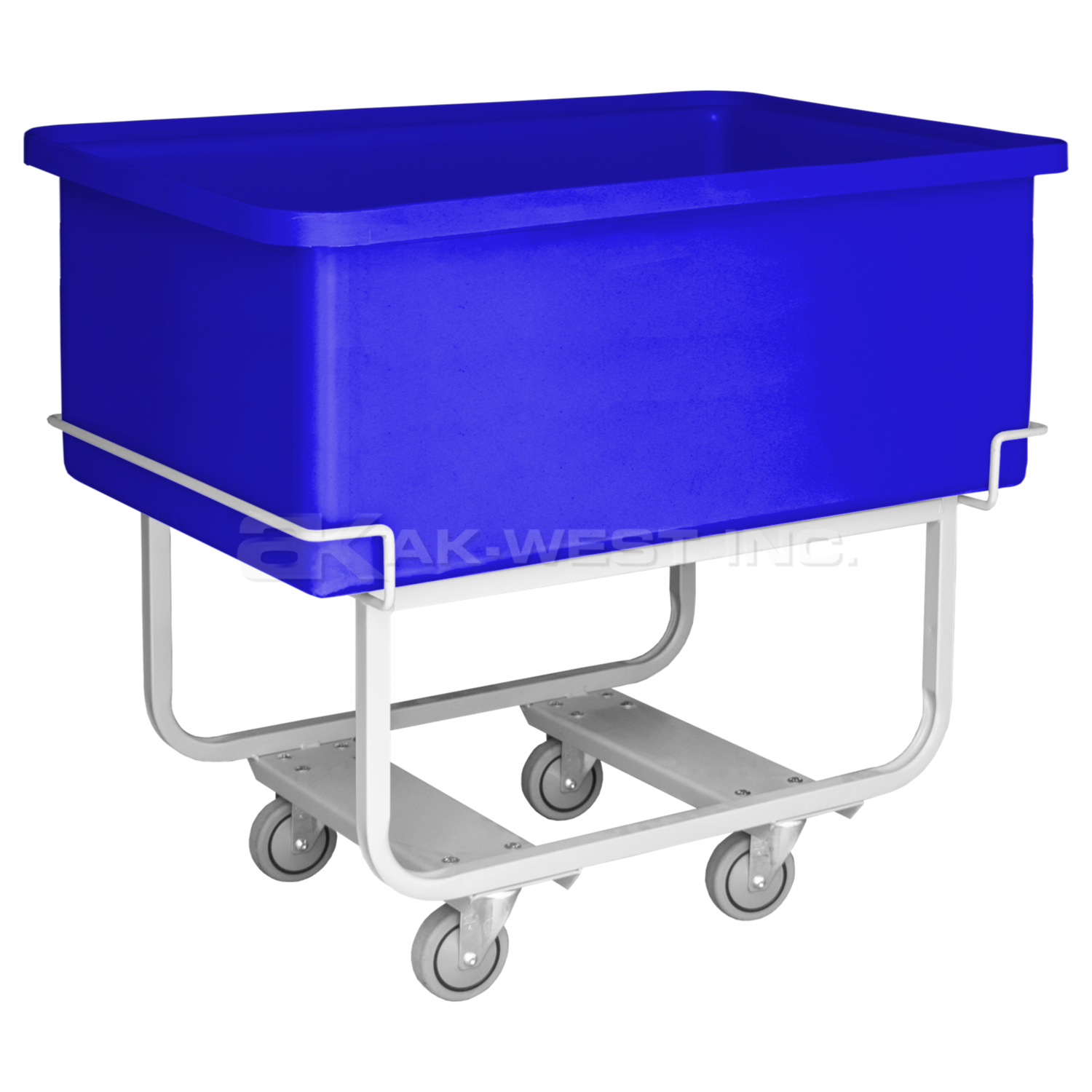 Blue, 48" x 24" x 36.5", 4" Corner Casters, 7 Bu. / 9 Cu. Ft., 1000lb Cap., Heavy Duty Elevated Starcart