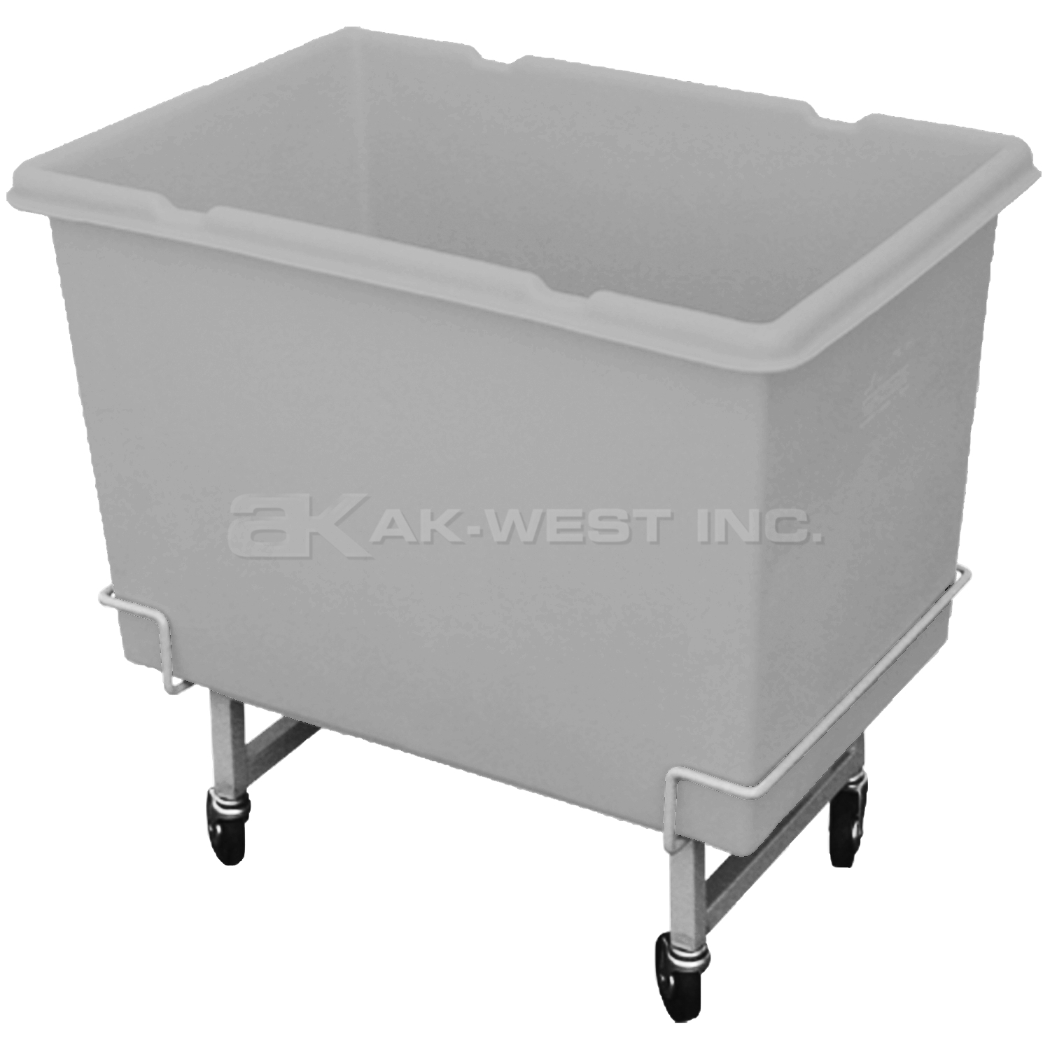 Grey, 33" x 23" x 29", 3" Corner Casters, 6 Bu. / 7 Cu. Ft., 200lb Cap., Elevated Starcart