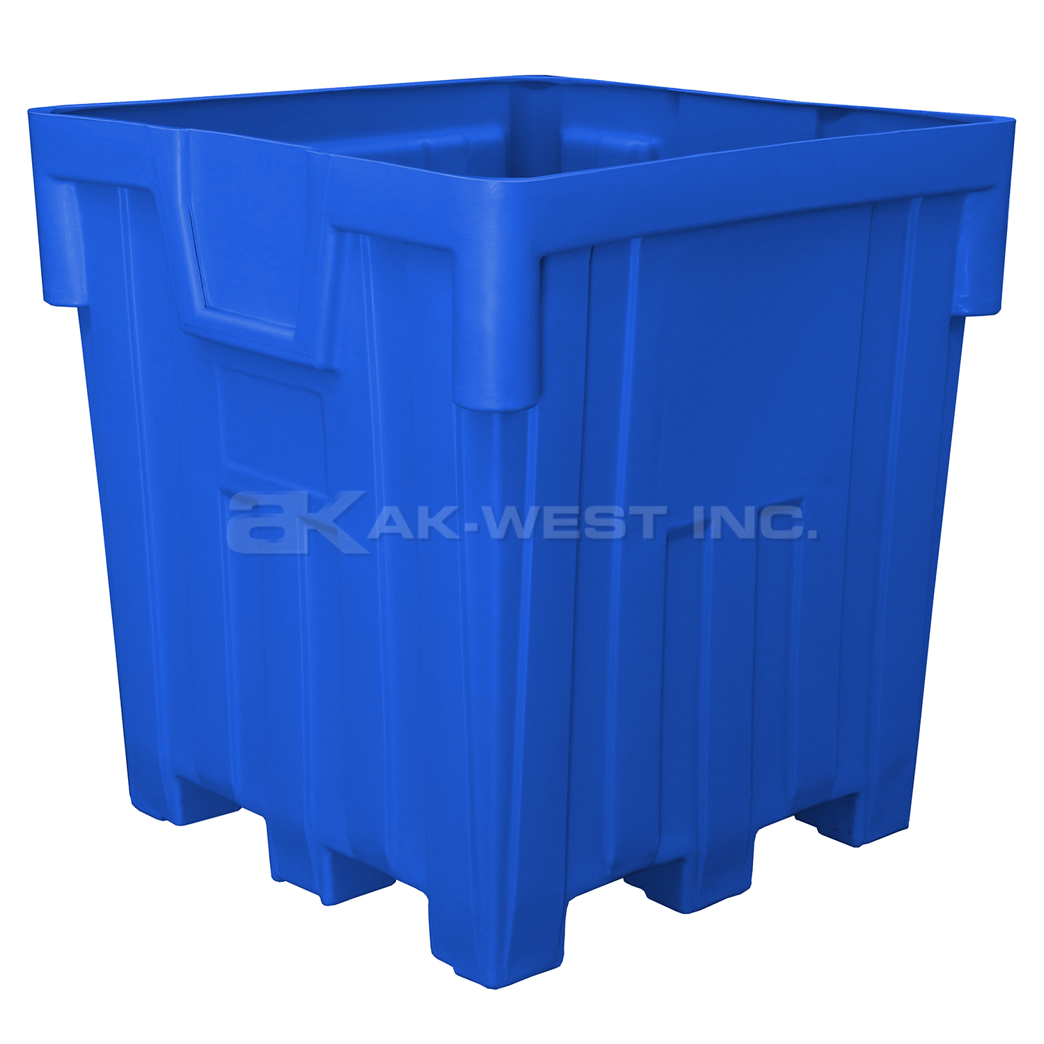 Blue, 44" x 44" x 46", 38 Cu. Ft., 2000lb Cap., Nesting Forklift Bin w/o Lid