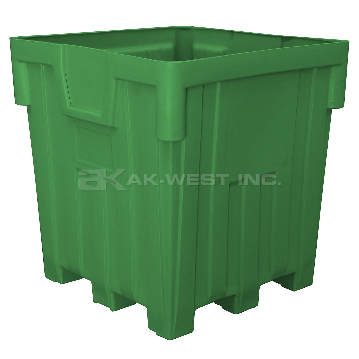 Green, 44" x 44" x 46", 38 Cu. Ft., 2000lb Cap., Nesting Forklift Bin w/o Lid