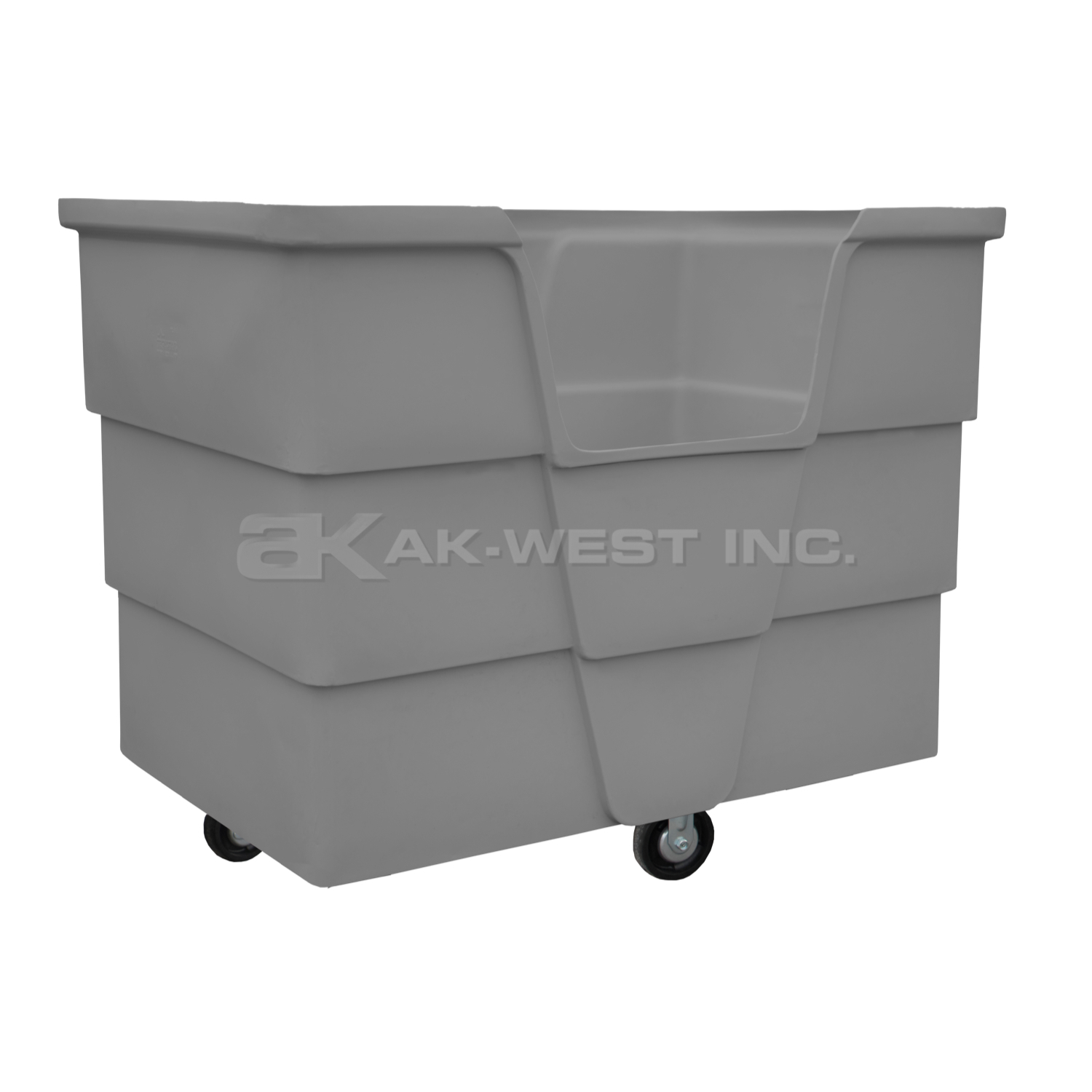 Grey, 65" x 45" x 52", 5" Diamond Casters, 48 Bu. / 60 Cu. Ft., 900lb Cap., Jumbo Starcart