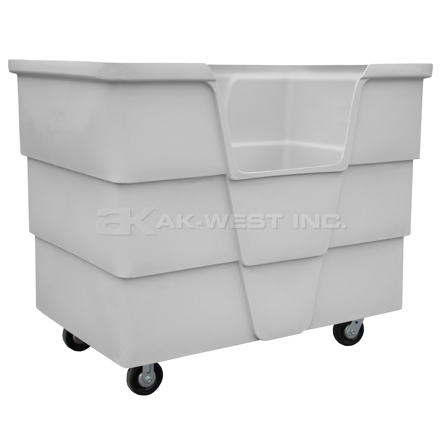 Grey, 65" x 45" x 54", 6" Corner Casters, 48 Bu. / 60 Cu. Ft., 1500lb Cap., Jumbo Starcart