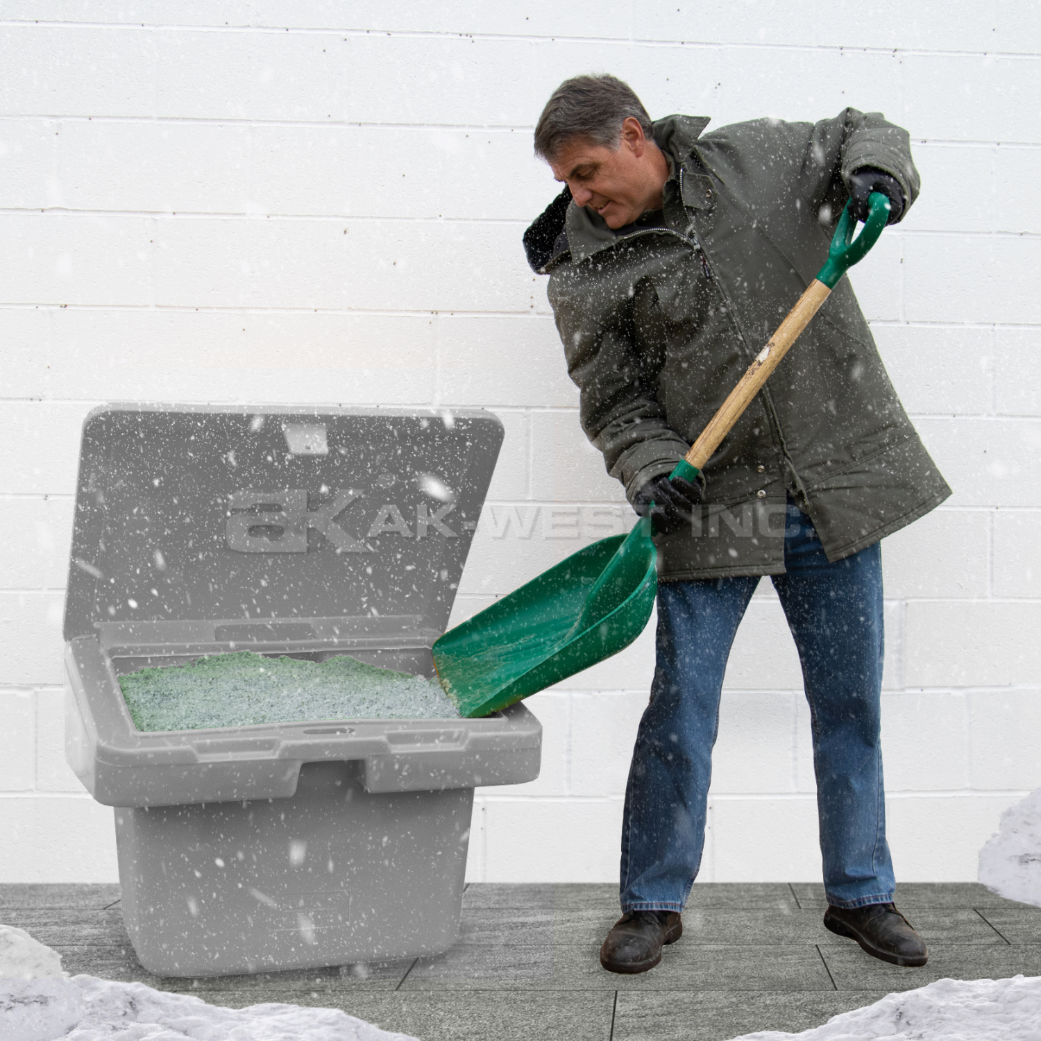 Grey, 30" x 24" x 23", 5.5 Cu. Ft. / 500lb Cap., SOS Storage Bin