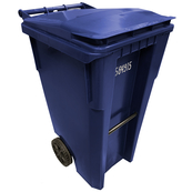 Blue, 35 Gal., 23-3/4"L x 19"W x 37-1/2"H, Heavy Duty Universal Cart