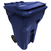 Blue, 64 Gal., 27"L x 24"W x 41-1/2"H, Heavy Duty Universal Cart