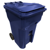 Blue, 96 Gal., 34-1/2"L x 26"W x 46"H, Heavy Duty Universal Cart