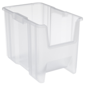 Clear, 17-1/2" x 10-7/8" x 12-1/2" Stack and Store Bin (4 Per Carton)
