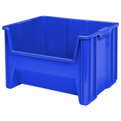 Blue, 15-1/4" x 19-7/8" x 12-7/16" Stack and Store Bin (3 Per Carton)
