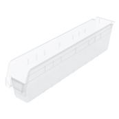 Clear, 23-5/8" x 4-1/8" x 6" Shelf Bin (16 Per Carton)
