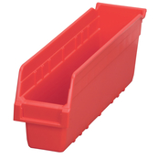 Red, 18" x 4-1/8" x 6" Shelf Bin (8 Per Carton)