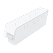 Clear, 18" x 4-1/8" x 6" Shelf Bin (8 Per Carton)
