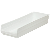White, 23-5/8" x 8-3/8" x 4" Shelf Bin (6 Per Carton)