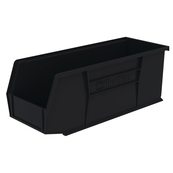 Black, 10-7/8" x 4-1/8" x 4" Hanging and Stacking Bin (12 Per Carton)