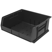 Black, 14-3/4" x 16-1/2" x 7" Hanging and Stacking Bin (6 Per Carton)