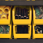 Yellow, 23-7/8" x 8-1/4" x 7" Stacking Shelf Bin (4 Per Carton)