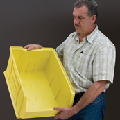 Yellow, 23-7/8" x 16-1/2" x 11" Stacking Shelf Bin (1 Per Carton)