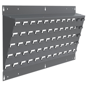 Grey, 2-1/2" x 35-1/2" x 13-1/4" Angled Louvered Wall Panel
