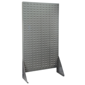 Grey, 36" x 61" Single Sided Louvered Floor Rack