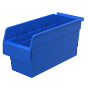 Blue, 15-5/8" x 6-5/8" x 8" Shelf Bin (10 Per Carton)
