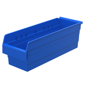 Blue, 23 5/8" x 8 2/7" x 8" Shelf Bin (8 Per Carton)