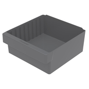 Grey, 12" x 11-1/8" x 4-5/8" Drawer Bin (4 Per Carton)