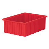 Red, 22-3/8" x 17-3/8" x 8" Dividable Grid Container (3 Per Carton)