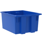 Blue, 19-1/2" x 15-1/2" x 10" Nest and Stack Tote (6 Per Carton)